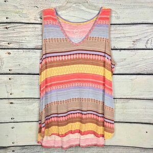 Maurices 24/7 Aztec Stripe Sleeveless Top XL